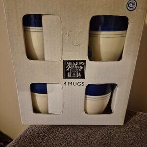 VINTAGE FARMHOUSE MUGS SET OF 4